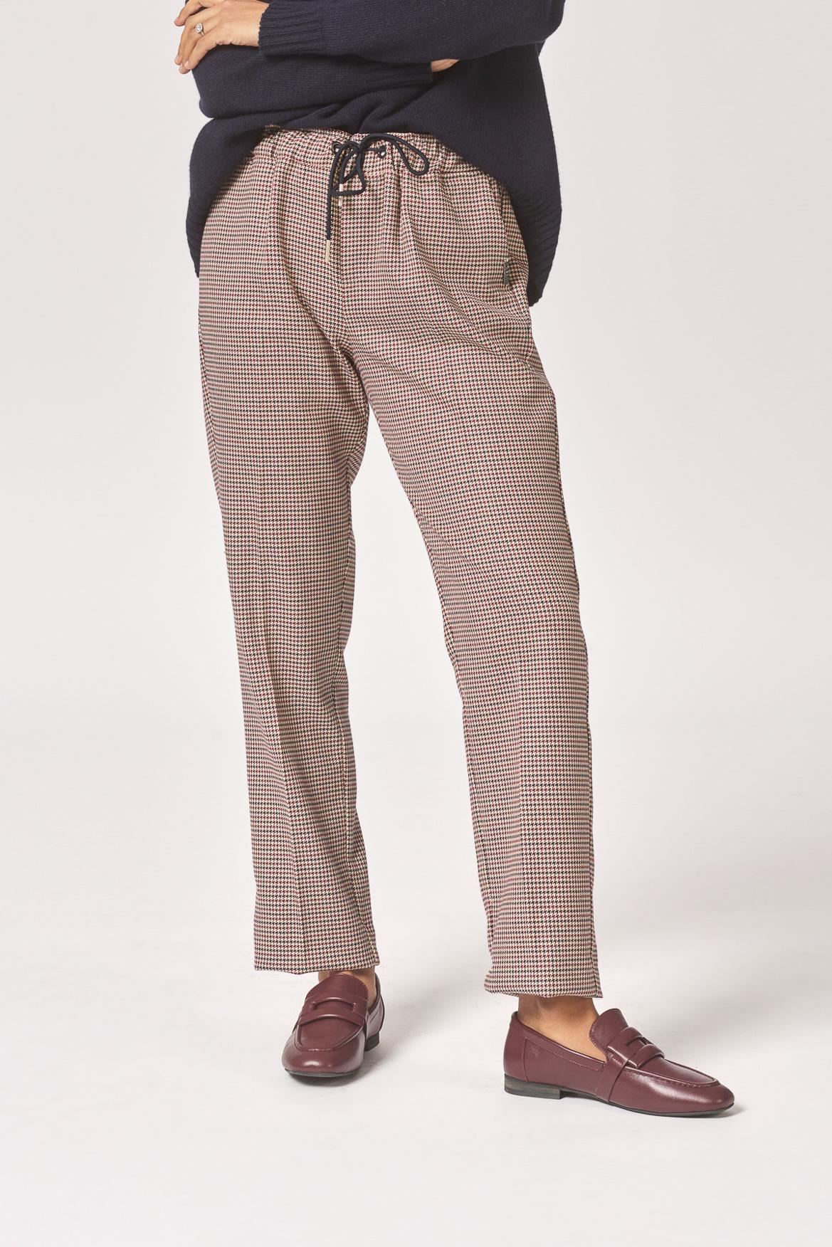 Comfy broek met smalle pijpen - Piede de poule