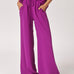 Wijde broek in crêpe - Violet