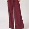 Wijde broek in crêpe - Burgundy