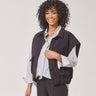 Mouwloze bomberjas met zakken - Navy