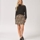 Korte rechte rok - Leopard