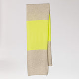 zachte sjaal - Beige / Fluo Yellow