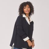 v-hals pull - Navy