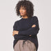 Losse pull met ronde hals - Navy
