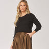 Fijne pull met ronde hals - Black