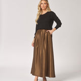 Fijne pull met ronde hals - Black