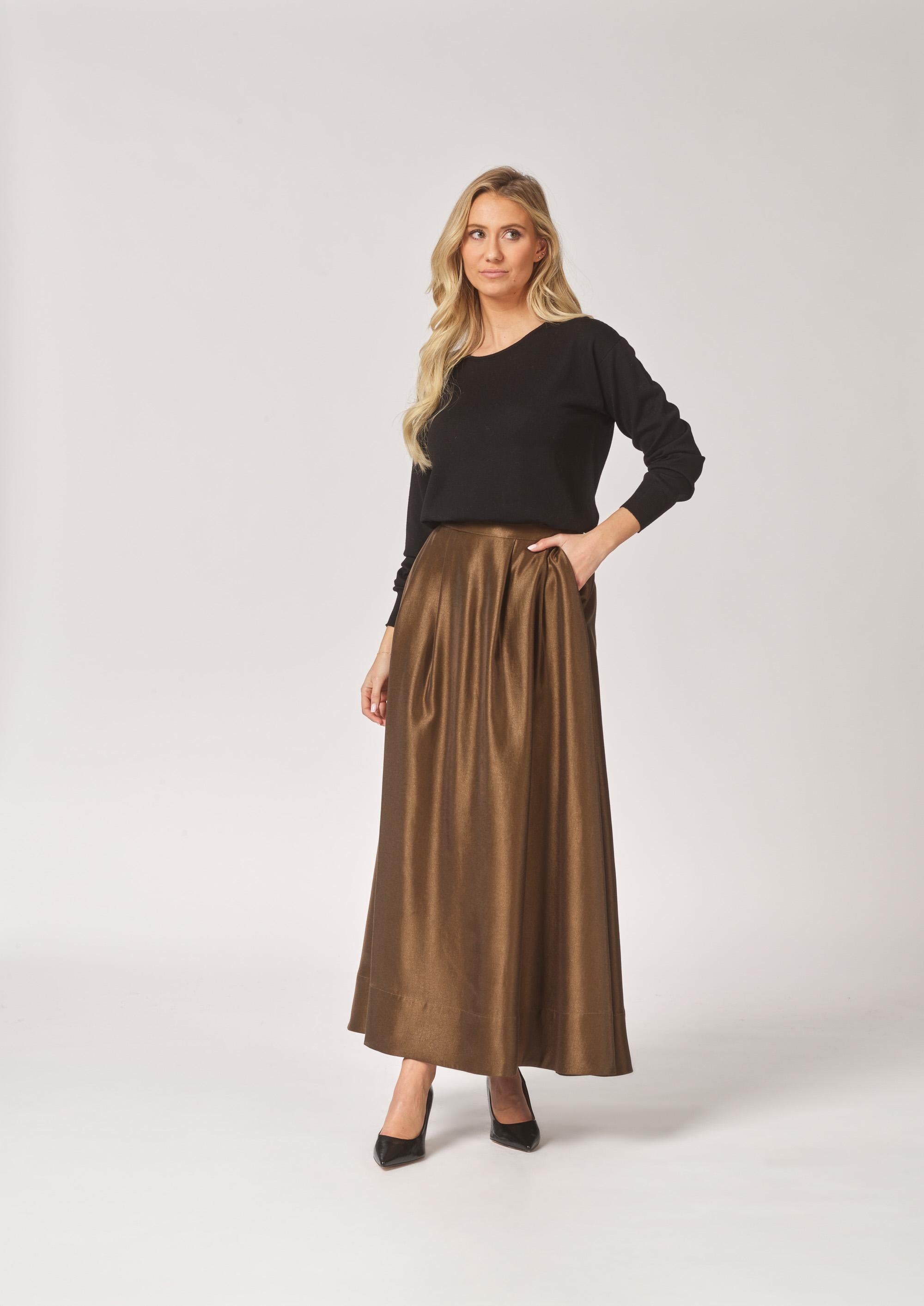 Fijne pull met ronde hals - Black