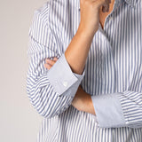 Katoenen blouse met knoopsluiting - Blue Stripe