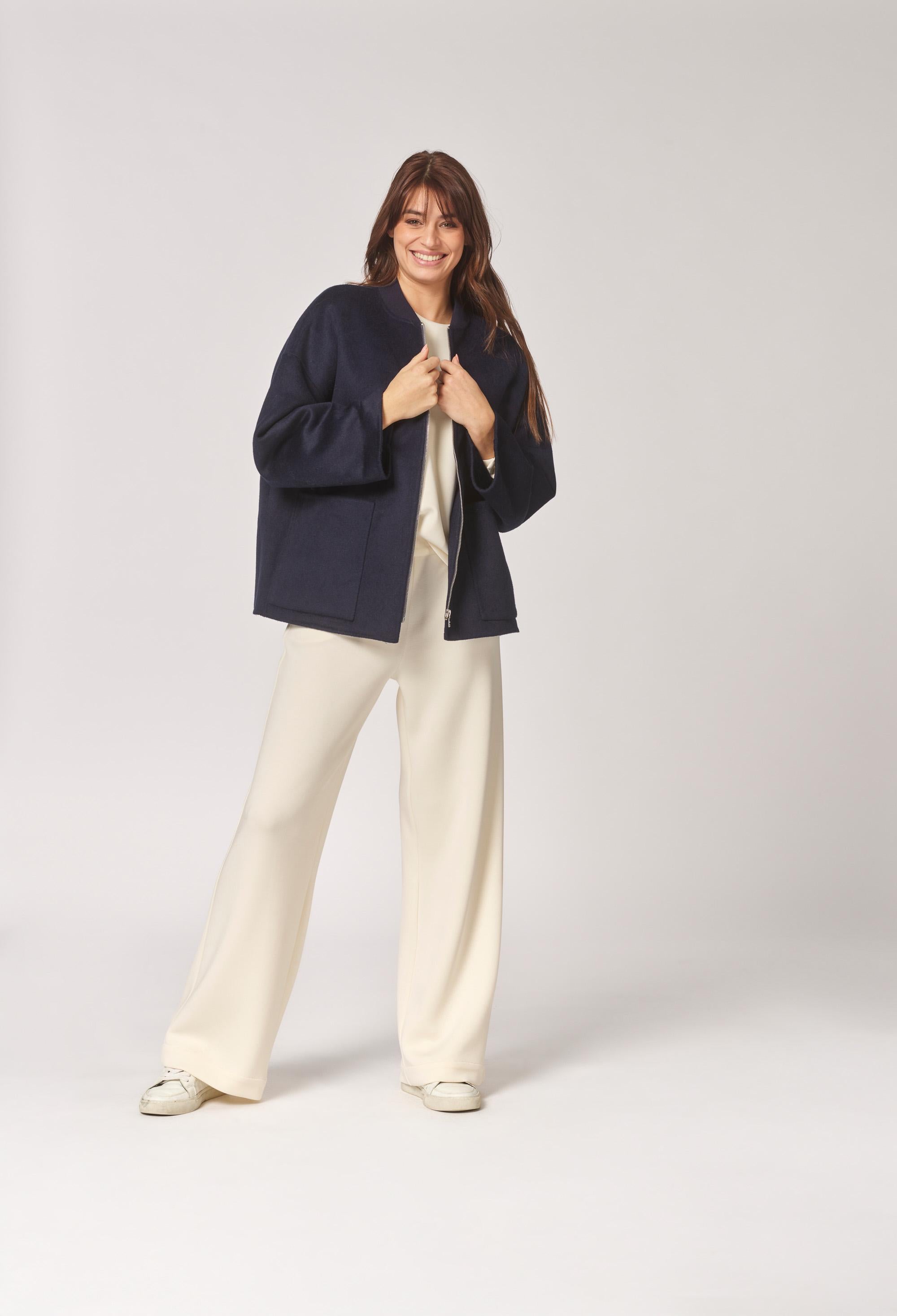 Mantel in bomberstijl - Navy