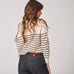 Pull met streepjesmotief - Ecru / Burgundy
