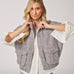 Mouwloze bomberjas met zakken - Grey Sparkle
