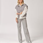 Mouwloze bomberjas met zakken - Grey Sparkle