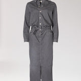 Lange jeansjurk - Dark Grey