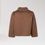 Teddy cape met driekwartsmouw - Brown