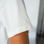 T-shirt met v-hals - Off white