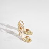 High heels met open teen - Goud