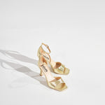 High heels met open teen - Goud