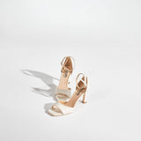 High heels met open teen - Ecru