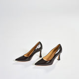 Pump met hoge hak - Zwart glans