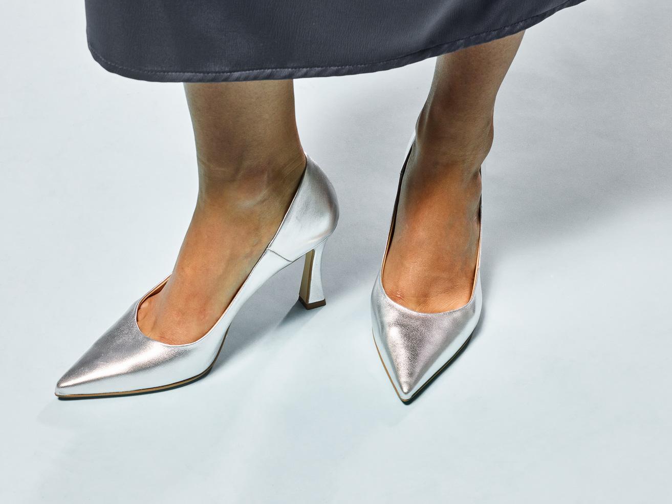 Pump met hoge hak - Zilver