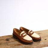 Matteo moccasin met teddy - Cognac