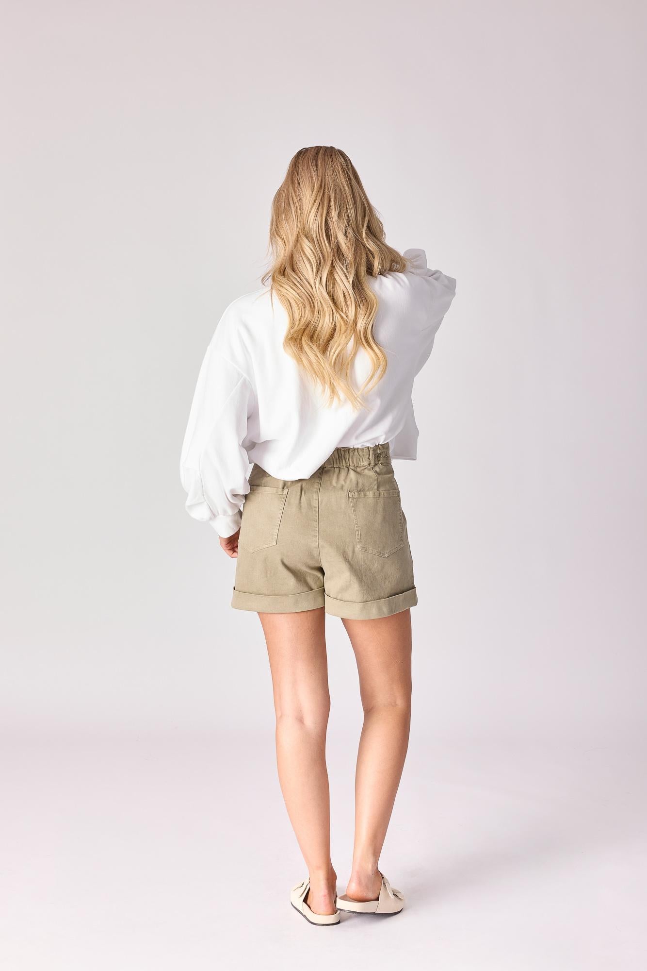 Jeansshort - Pistache