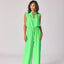 Wijde broek met rekker - Neon green