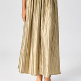 Rok in frippé satijn - Pistache