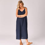 Linnen bain-soleil - Navy