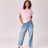 Pull met schouderdetail - Babypink