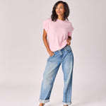 Pull met schouderdetail - Babypink