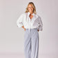 Broek met stretch - Blue stripe