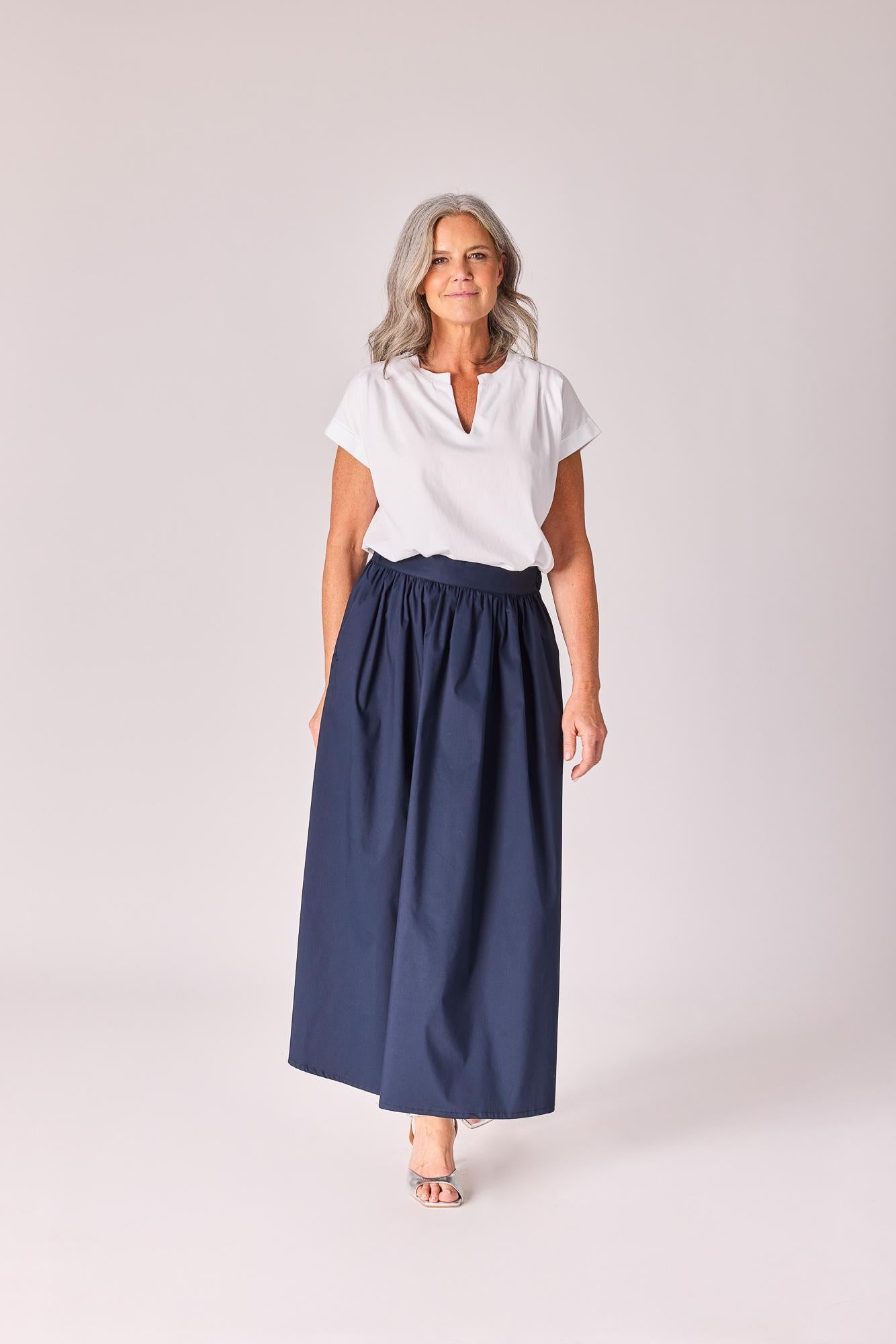 T-shirt met schouderdetail - White