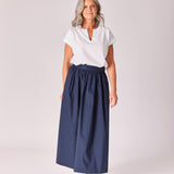 A-lijn rok uit katoen - Navy