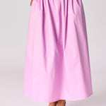 A-lijn rok uit katoen - Lavender pink