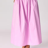A-lijn rok uit katoen - Lavender pink