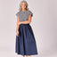 A-lijn rok uit katoen - Navy