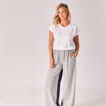 T-shirt met schouderdetail - White