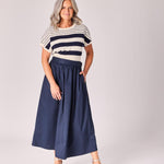 Mouwloze pull met strepen - Navy