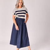 Mouwloze pull met strepen - Navy