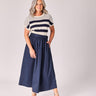 Mouwloze pull met strepen - Navy