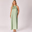 Lange jurk met halternek - Sage green