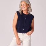 Debardeur met knopen - Navy