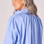 A-lijn jurk uit katoen - Lavender blue