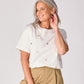 T-shirt met pailletten - Sand