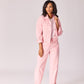 Barrel jeans met tailletouw - Pink