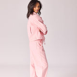 Barrel jeans met tailletouw - Pink