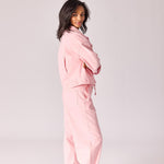 Barrel jeans met tailletouw - Pink