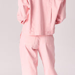 Barrel jeans met tailletouw - Pink