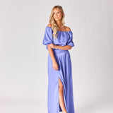 Off-shoulder blouse - Blue lavender